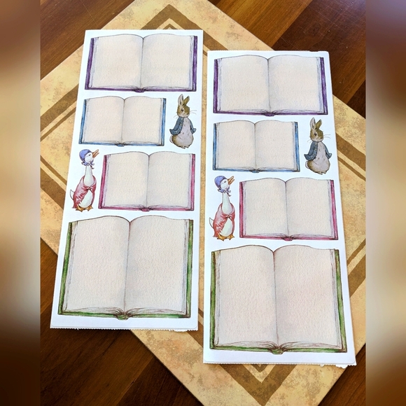 Vtg Peter Rabbit Beatrix Potter Stickers Sheets  2001 Easter Ephemera Journaling - Picture 1 of 2